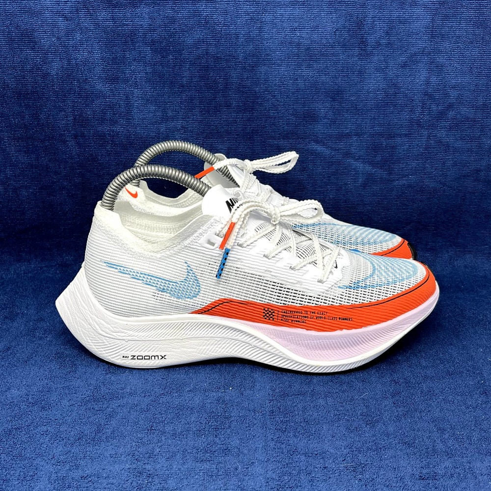 Nike ZoomX Vaporfly Next% 2, 'Laser Blue/Rush Orange/White', Women's US 7.5